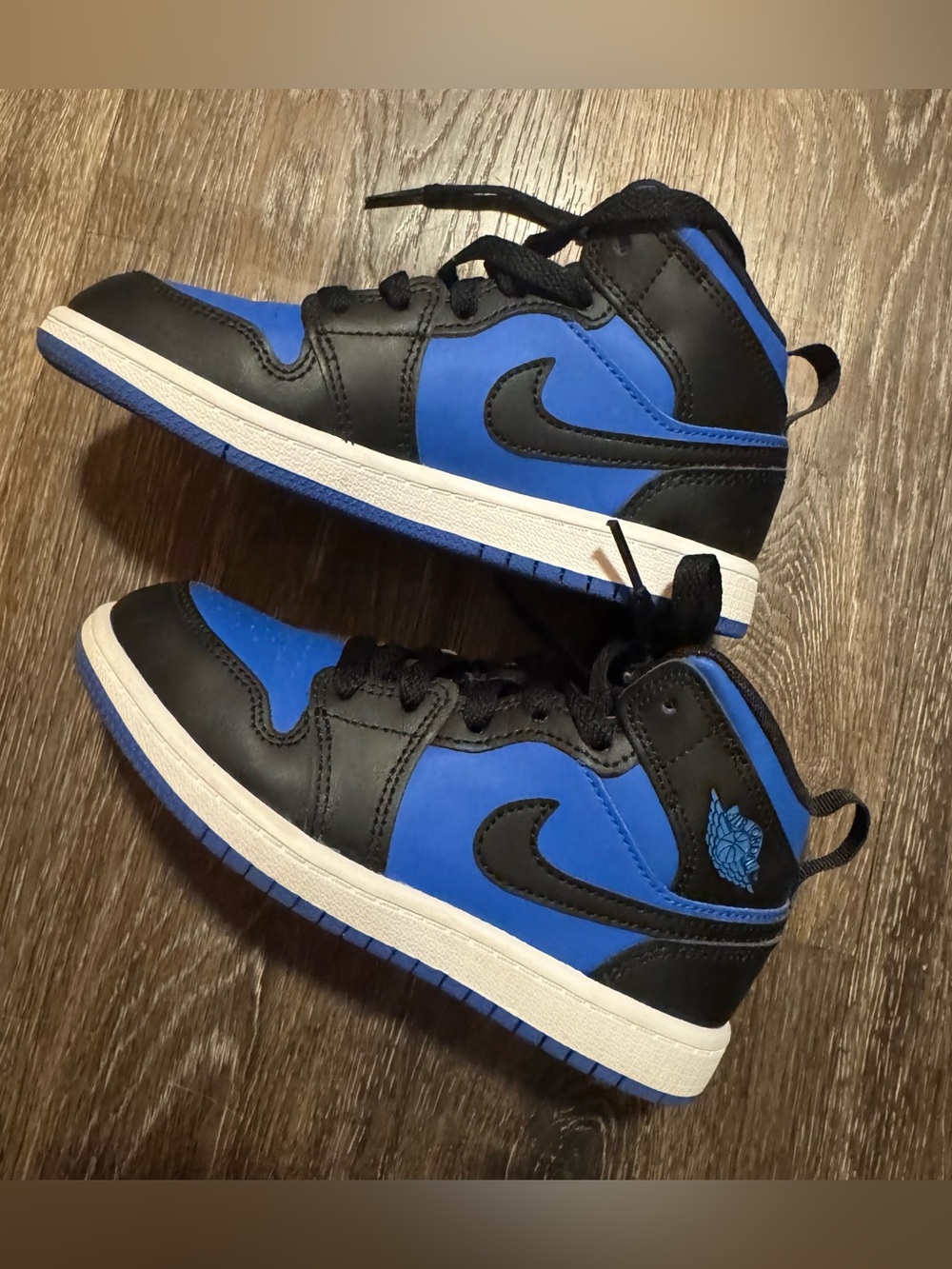 Kids Nike Air Jordan Mids Royal Blue & Black - 13C